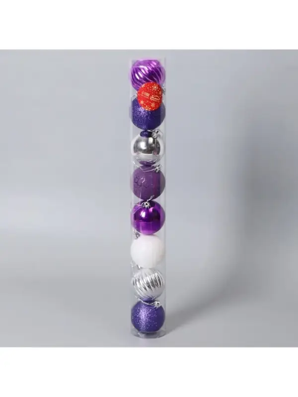 Ёлочные игрушки &laquo;Джина&raquo;, шары новогодние, d=6 см, набор 8 шт., МИКС