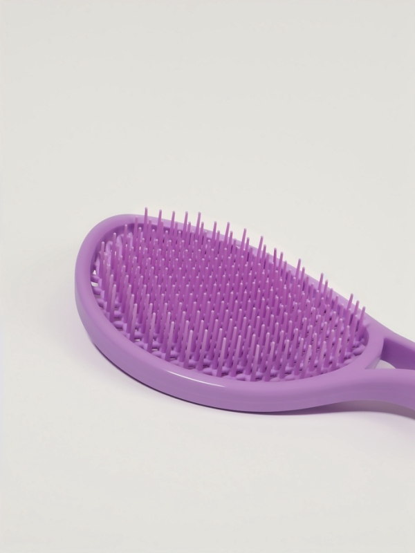 Расческа массажная овал ДЛЯ СУШКИ ВОЛОС 24*10см фиолет подвес QF