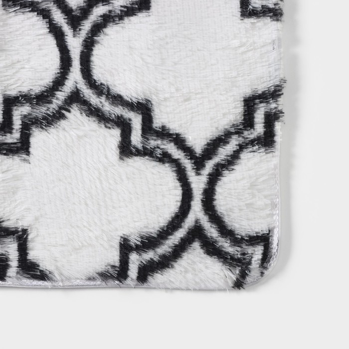 Коврик Доляна «Вензель», 50×80 см, цвет белый Коврик Доляна «Вензель», 50×80 см, цвет белый