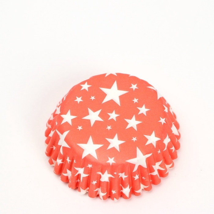 Форма для выпечки "Звезды" красная, 3,5 х 2 см набор 300шт  701102