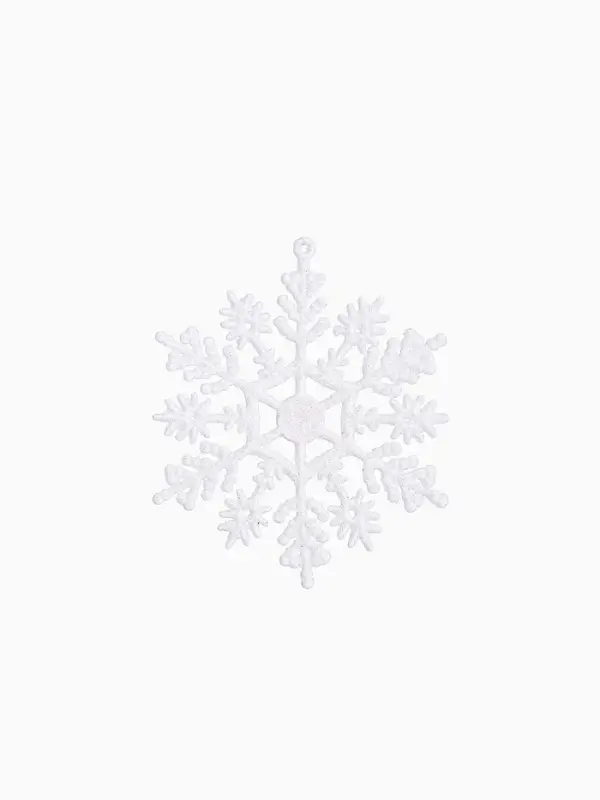 Ёлочные игрушки набор 3 шт. &laquo;Зимнее волшебство. Снежинка&raquo;, d=9 см, белый