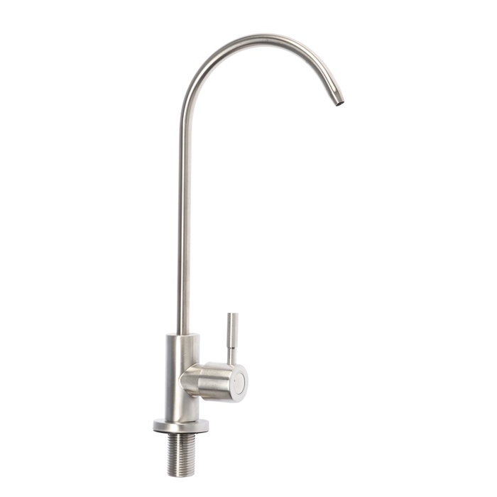 Кран для всех видов бытовых фильтров ZEIN К-04, нержавеющая сталь, сатин Кран для всех видов бытовых фильтров ZEIN К-04, нержавеющая сталь, сатин