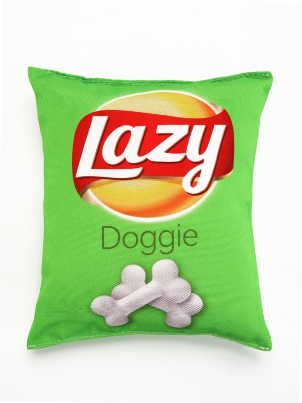 Игрушка текстильная для собак Игрушка текстильная для собак "Lazy", 14 х 17 см, зеленая