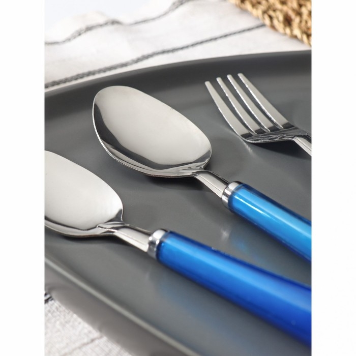 Набор столовых приборов из нержавеющей стали Доляна «Леденцы», 4 предмета, цвет МИКС Набор столовых приборов из нержавеющей стали Доляна «Леденцы», 4 предмета, цвет МИКС