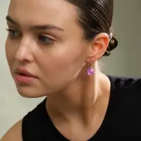 Серьги с поталью &laquo;Шарик&raquo;, МИКС в серебре