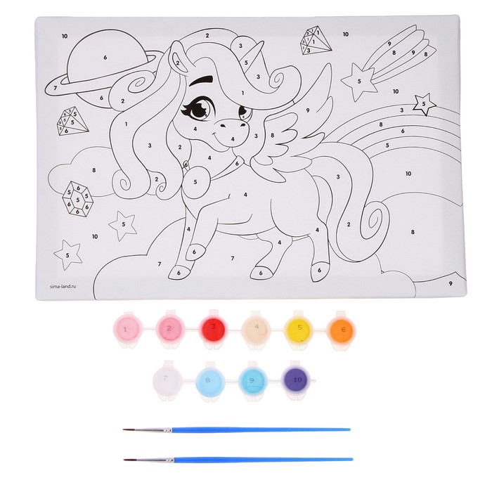 Картина по номерам для детей «Волшебство единорога», 20 х 30 см