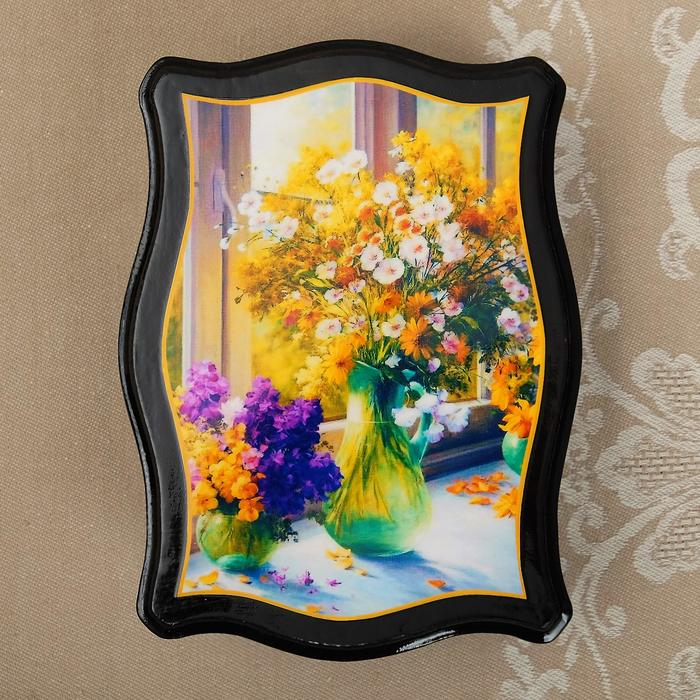 Шкатулка «Цветы», 12×16 см, лаковая миниатюра микс Шкатулка «Цветы», 12×16 см, лаковая миниатюра микс