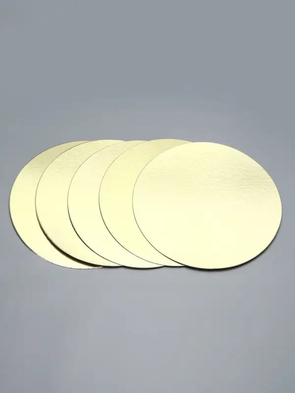 Подложка кондитерская, золотая 22 см - Набор 5 шт.