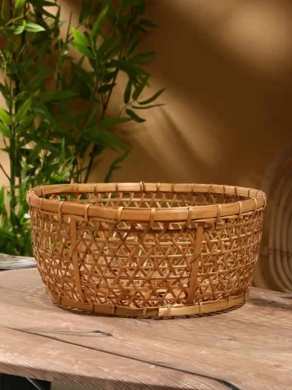 Корзина плетёная &laquo;Клоус&raquo;, 32&times;32&times;13 см, бамбук, светлая