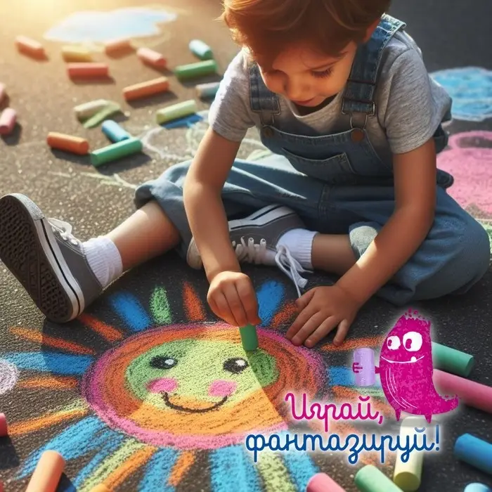 Мелки для рисования, 61 шт. толстого мелка, 9 цветов, D мелка &mdash; 1.7 см