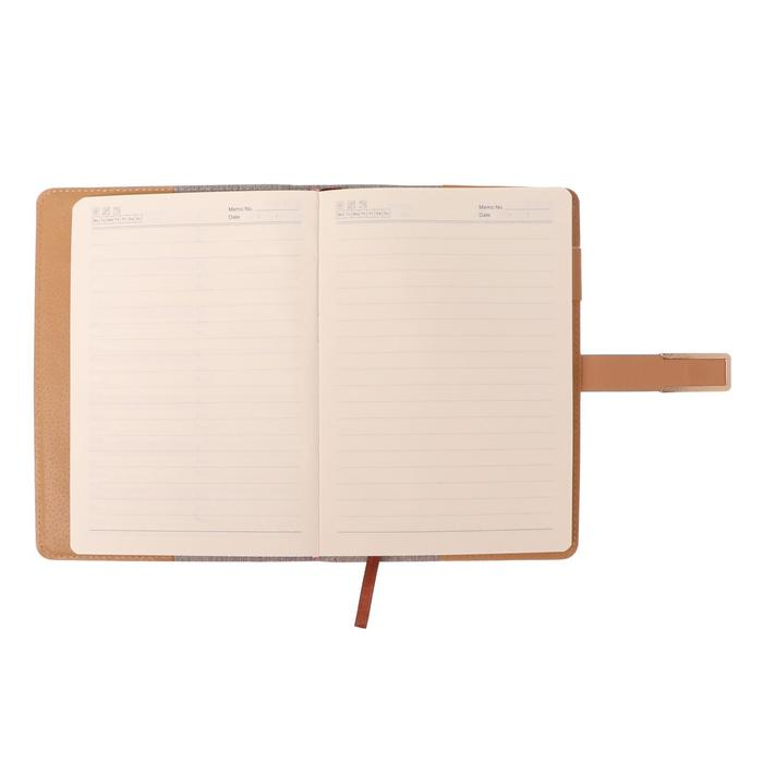 Органайзер А5, с хлястиком, 100 листов в линейку, обложка ПВХ, серый Органайзер А5, с хлястиком, 100 листов в линейку, обложка ПВХ, серый