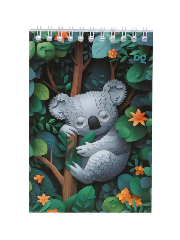 Блокнот BG. Paper art, 40 листов, А6, в клетку, на гребне, обложка из мелованного картона, МИКС