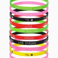 Силиконовый браслет &laquo;Андеграунд&raquo;, набор 10 шт. цвет МИКС