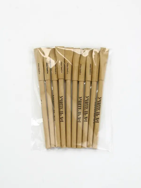 Эко-ручка, синяя паста 1.0 мм Эко-ручка, синяя паста 1.0 мм "Учителю с благодарностью" МИКС