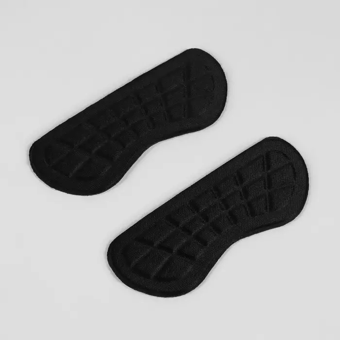 Пяткоудерживатели для обуви, на клеевой основе, 10×4 см, пара, чёрные