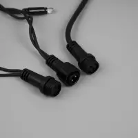 Гирлянда &laquo;Нить&raquo; 10 м, IP65, УМС, тёмная каучуковая нить, 100 LED, свечение белое, мерцание, 220 В