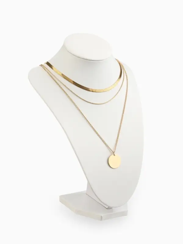 Бюст для украшений QF, 17.5&times;15&times;23 см, h=23 см, белый