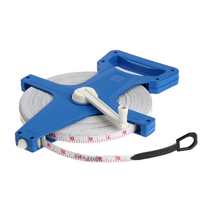 Рулетка геодезическая ТУНДРА, фиберглассовая лента, 100 м Рулетка геодезическая ТУНДРА, фиберглассовая лента, 100 м