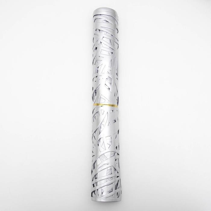 Дорожка на стол «Листья», 33×150 см, цвет серебряный