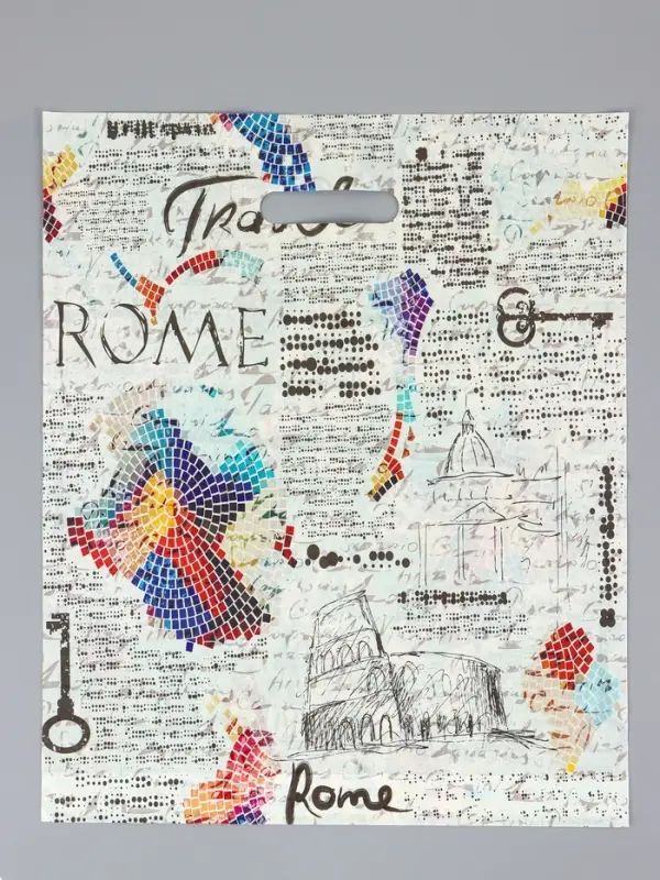 Пакет &laquo;Газета&raquo;, полиэтиленовый с вырубной ручкой, 38&times;45 + 3 см, 50 мкм