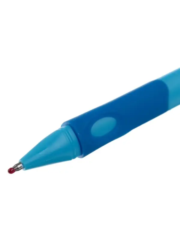 Ручка шариковая Calligrata, синий стержень, узел 0.7 мм, синий корпус с резиновым держателем