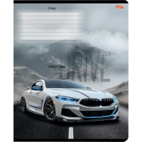 Тетрадь КЛЕТКА 12л. РАЗНЫЕ АВТОМОБИЛИ - 27 цвет. мелов.обл.ассорти 12-0915