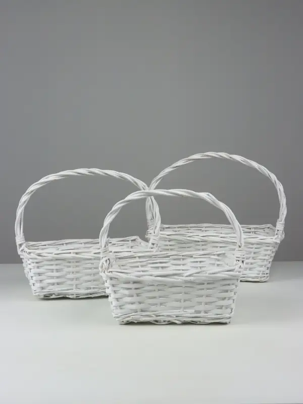 Набор корзин плетёных Danville, 3 шт., ива, белый
