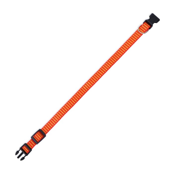 Ошейник рифленый, 40 х 1,5 см, красно-жёлтый Ошейник рифленый, 40 х 1,5 см, красно-жёлтый