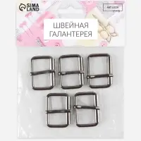 Пряжка проволочная, 3.9&times;2.7 см, 32 мм, 5 шт., цвет чёрный никель