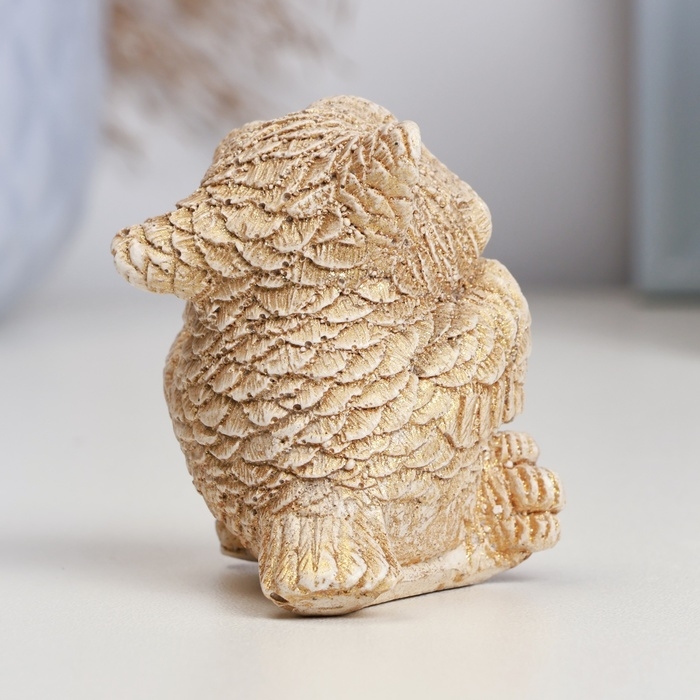 Фигура Фигура "Сова с сердцем" слоновая кость, 6х6х5см