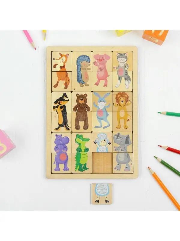 Пазлы деревянные Десятое Королевство &laquo;Зоопарк&raquo;, 24 детали