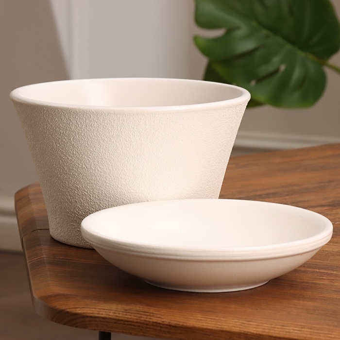 Горшок цветочный Горшок цветочный "Мессина" белый 1,4 л