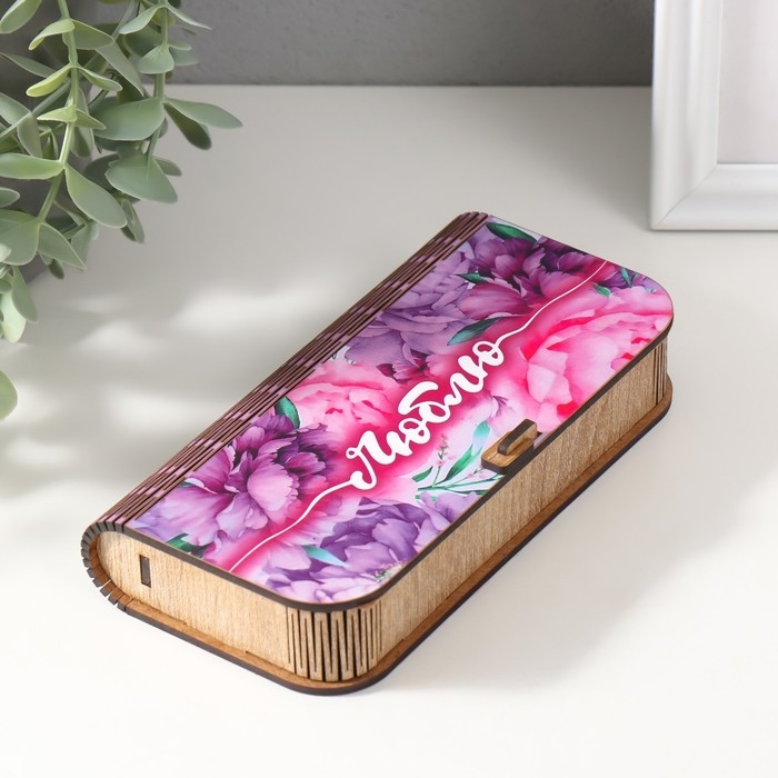 Шкатулка  Шкатулка "Люблю" 17х8,5х3,5 см