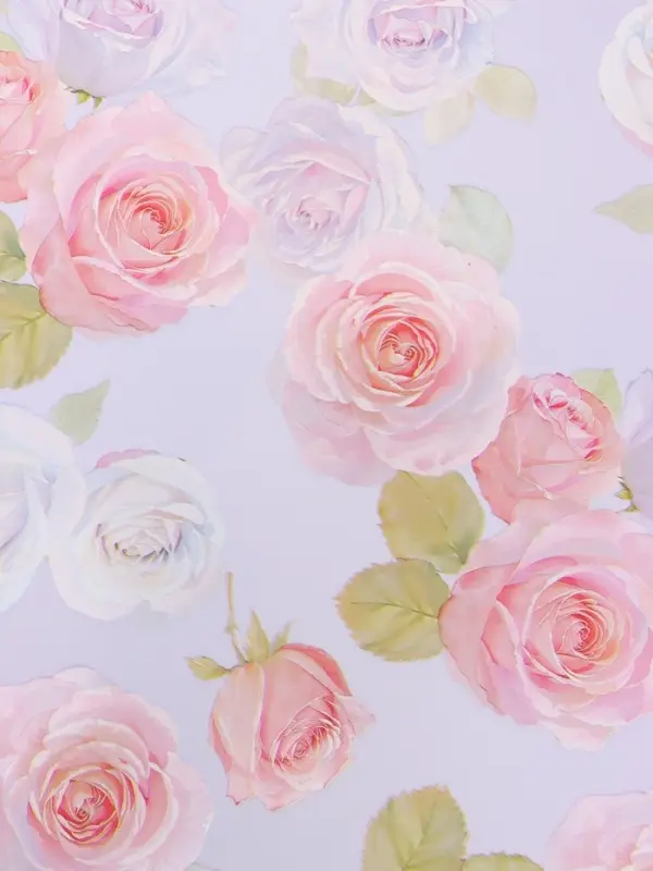 Пленка для цветов, "Розы", светло-фиолетовая, 57х57 см