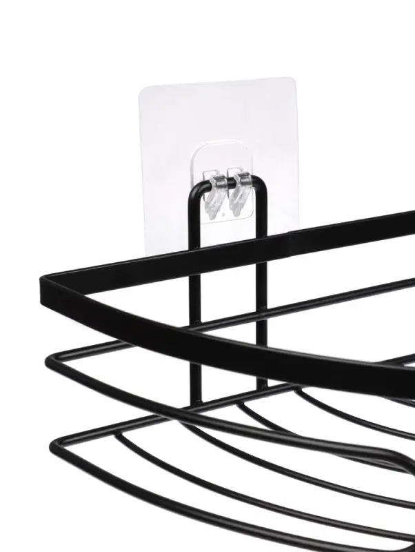 VETTA Полка настенная, угловая, металл, 31x22x6,5 см, черный