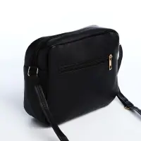 Сумка женская кросс-боди на молнии, 21&times;7.5&times;17 см, чёрная