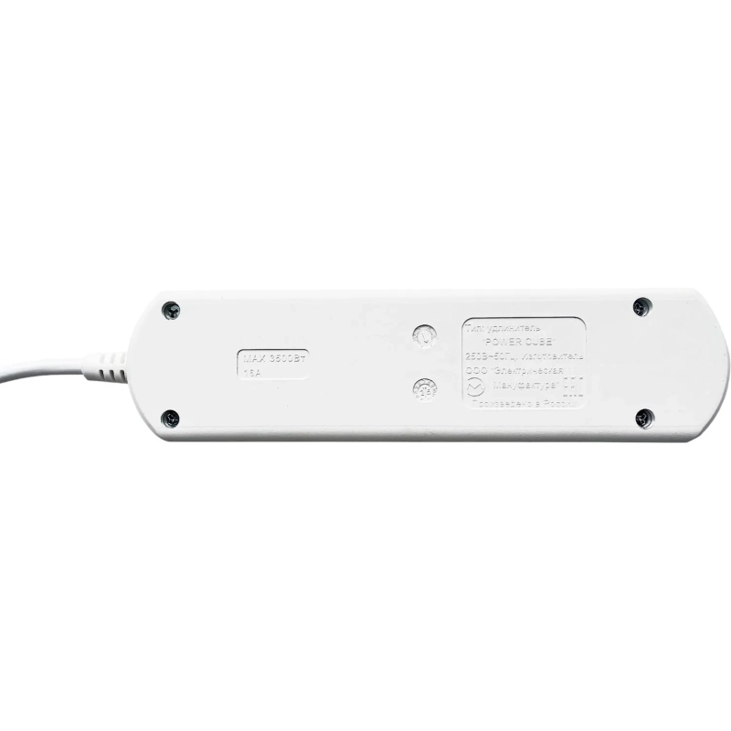Удлинитель Power Cube 3р/3м  с/з с выкл 16А бел (PC-5-3M)