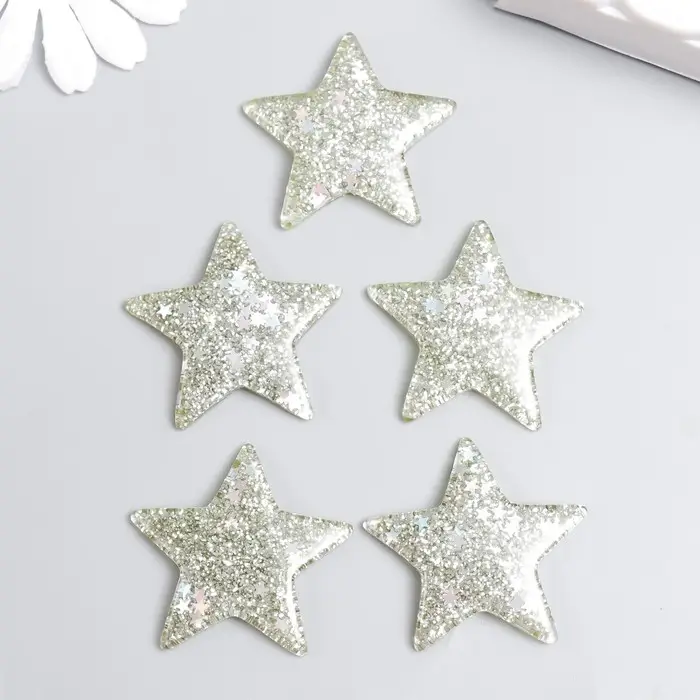 Декор для творчества пластик Декор для творчества пластик "Блестящая звёздочка" золото 3,8х3,8 см