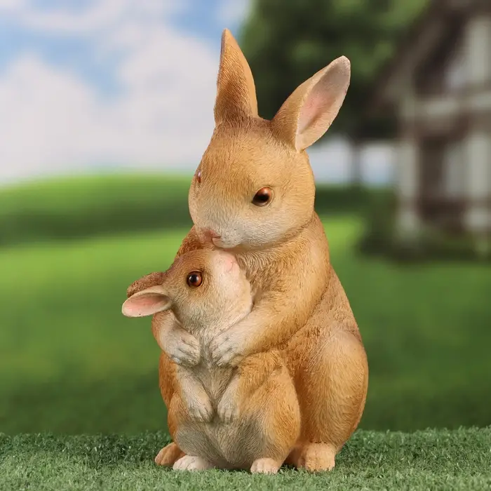 Фигурка полистоун TAKE IT EASY «Зайчиха с зайчонком», 13×12×25 см