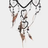 Ловец снов &laquo;Пять черных сердец&raquo;, 0.7&times;16&times;45 см