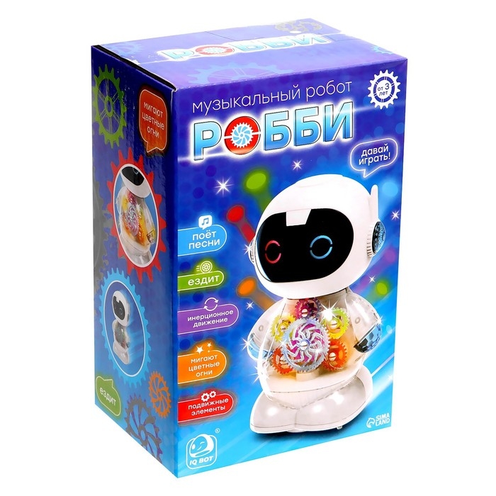 Музыкальный робот «Робби», русская озвучка, танцует, свет