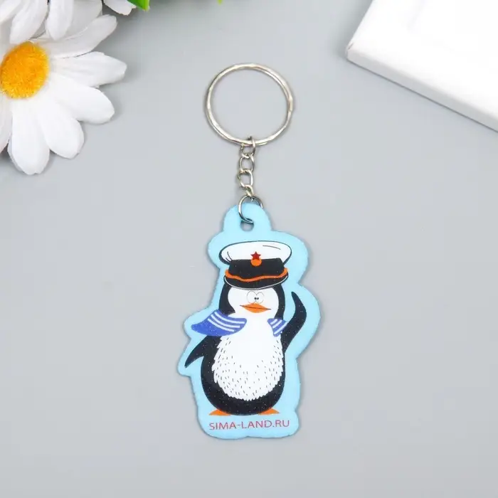Брелок для ключей на кольце &laquo;Пингвин-морячок&raquo;, EVA, 3.8&times;6.5 см