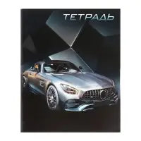 Тетради 96 листов в клетку Calligrata &laquo;Авто&raquo;, серые листы, 4 штук