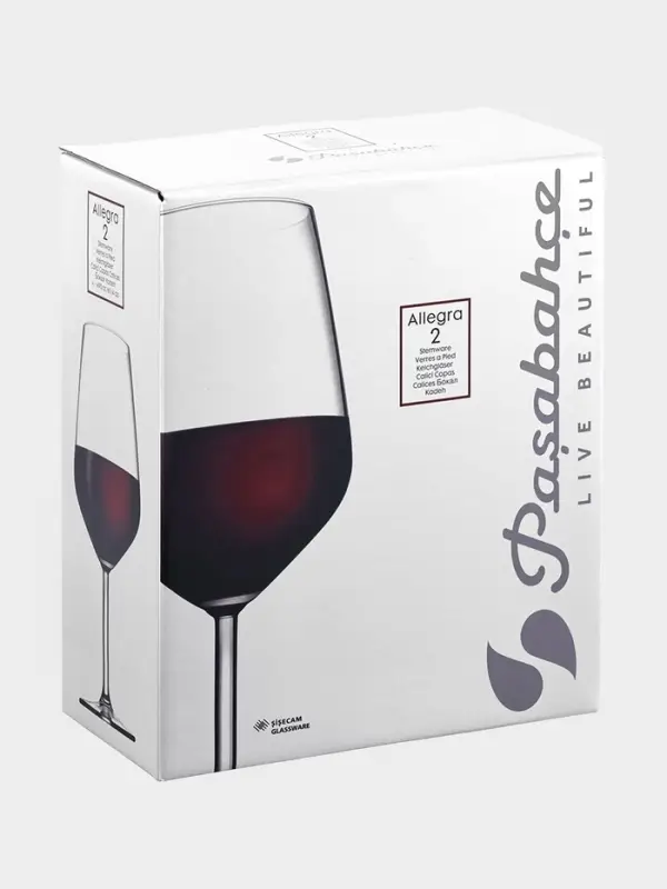 Набор бокалов Paşabah&ccedil;e Allegra, 500 мл, 2 шт., стекло, прозрачный