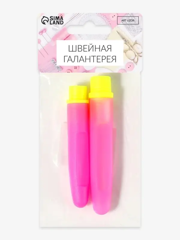 Игла для поднятия петель, с колпачками, 2 шт., 2.6/4.4 мм, 3.1/6.3 мм, розовая