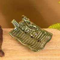 Мыльница &laquo;Геккон&raquo;, 12&times;7&times;3 см, керамика, зелёная