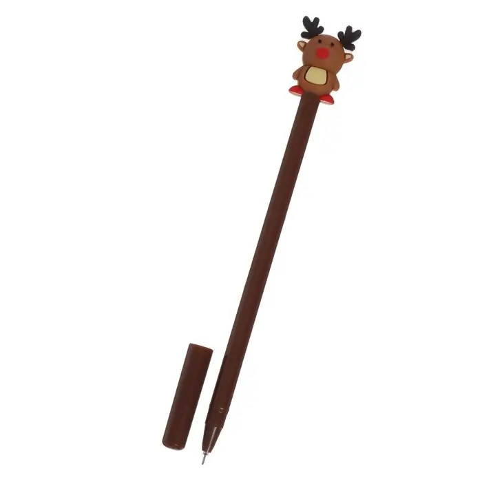 Ручка гелевая-прикол «Дед Мороз/Елка/Олень/Снеговик», МИКС (штрихкод на штуке)