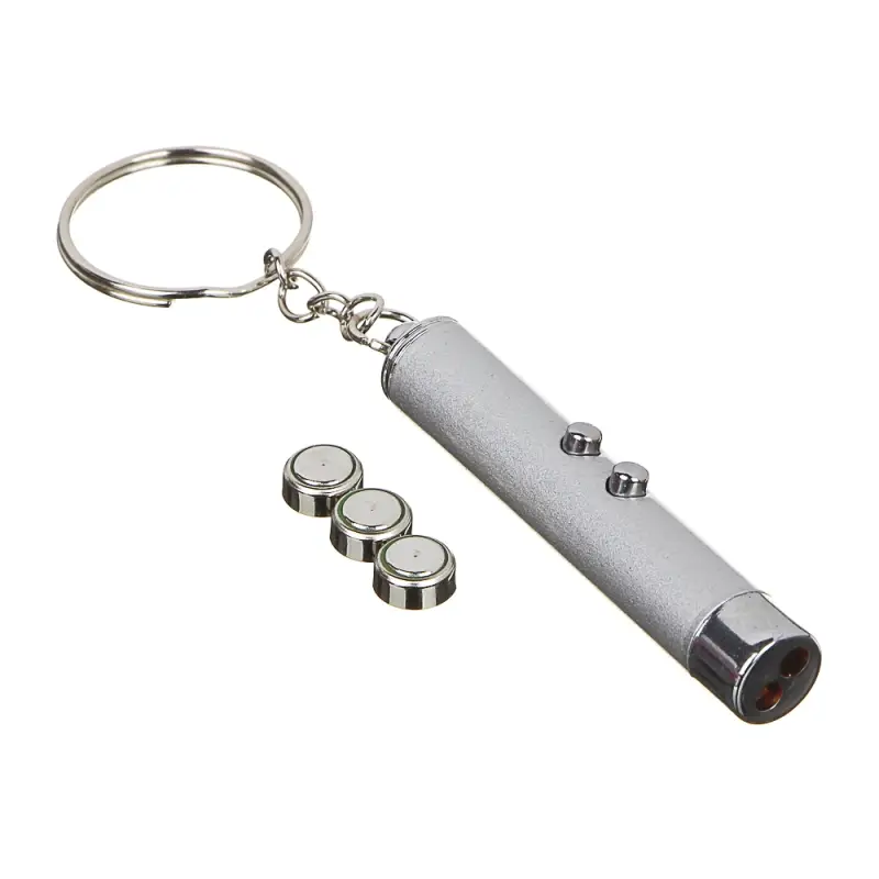 Лазерная указка с фонариком тм ЕРМАК, LR41, 6см, алюминий