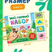 Большая книга с липучками &laquo;Первый набор малыша&raquo;, более 100 липучек