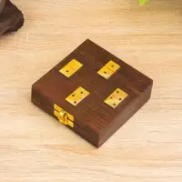 Настольная игра &laquo;Домино&raquo;, 18.5&times;7.5&times;4 см, дерево шишам, латунь